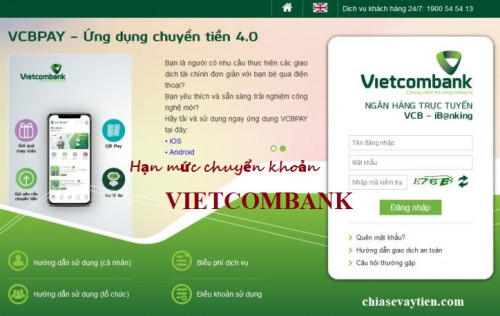 [Cập nhập] Hạn mức và phí chuyển khoản Vietcombank (VCB) là bao nhiêu