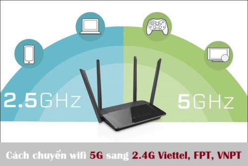 Cách chuyển wifi 5G sang 2.4G trên iPhone, Samsung mới nhất