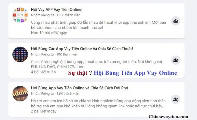 Hội bùng tiền App vay Online
