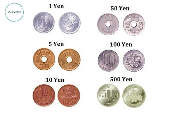 Các mệnh giá tiền Xu Nhật
