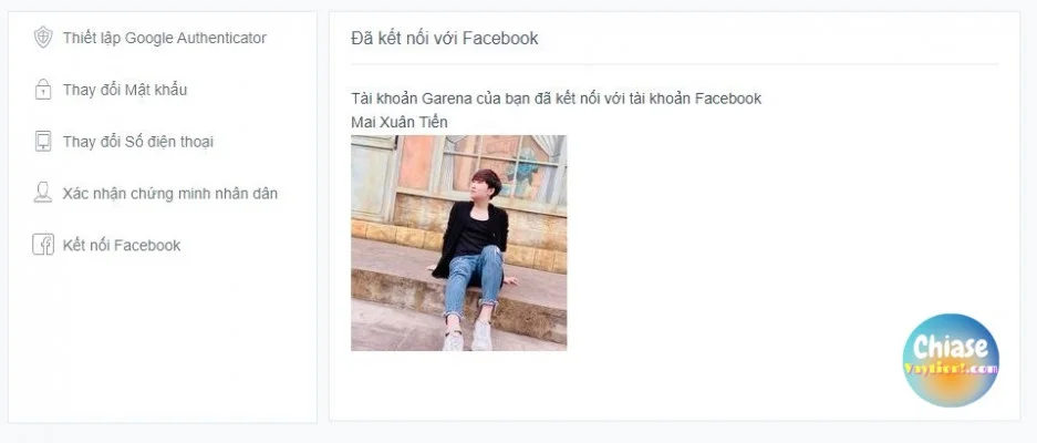 Liên kết tài khoản Garena với Facebook