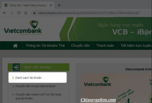 Kiểm tra số dư tài khoản Vietcombank