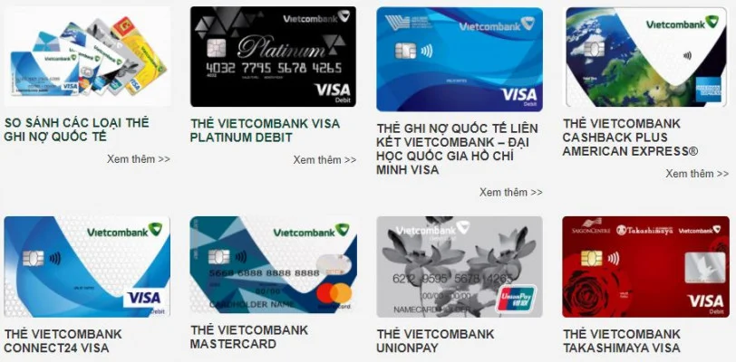 Thẻ ghi nợ quốc tế Vietcombank