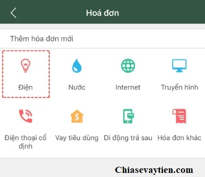 Thanh toán hoá đơn tiền điện qua MOMO