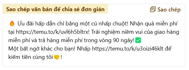 Mẫu nội dung chia sẻ mua hàng